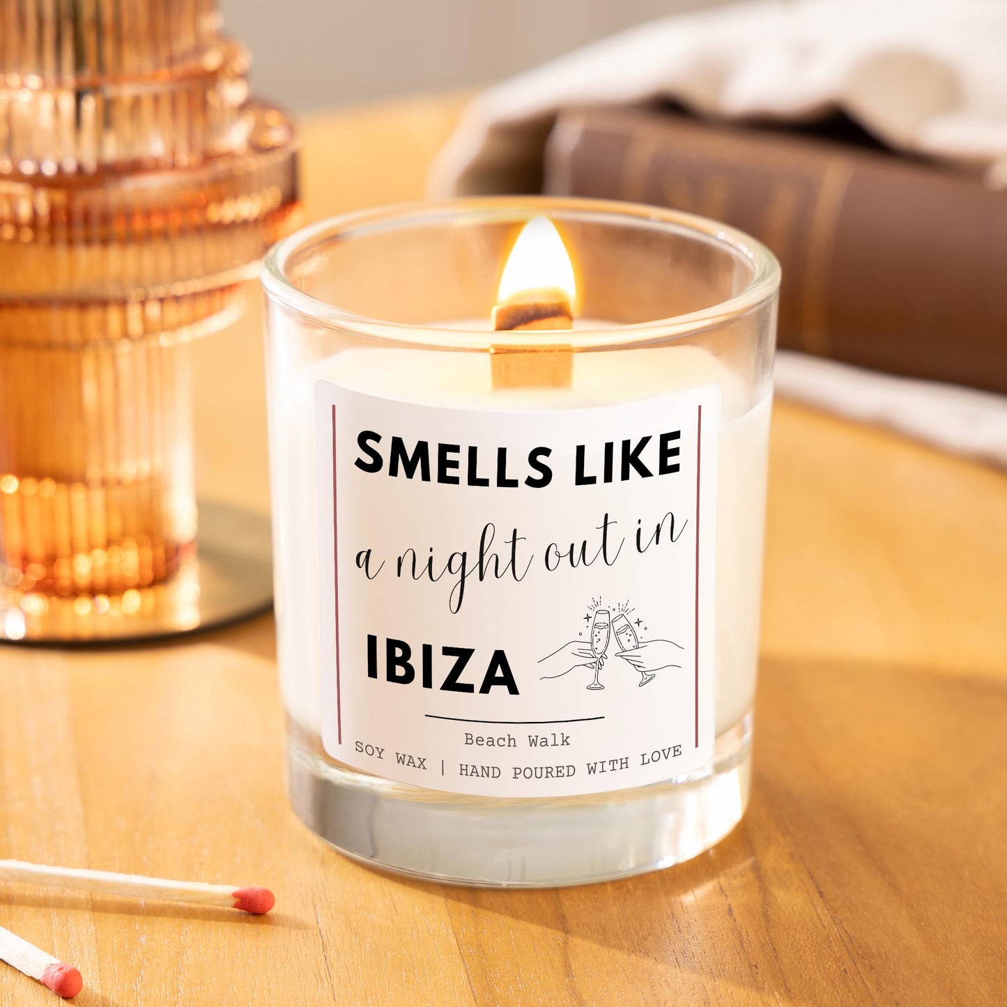 Smells Like A Night Out In Ibiza, Benidorm, Spain Candle for Friend, Gift for Bestie, Sister Birthday Gifts, Christmas Secret Santa Gift