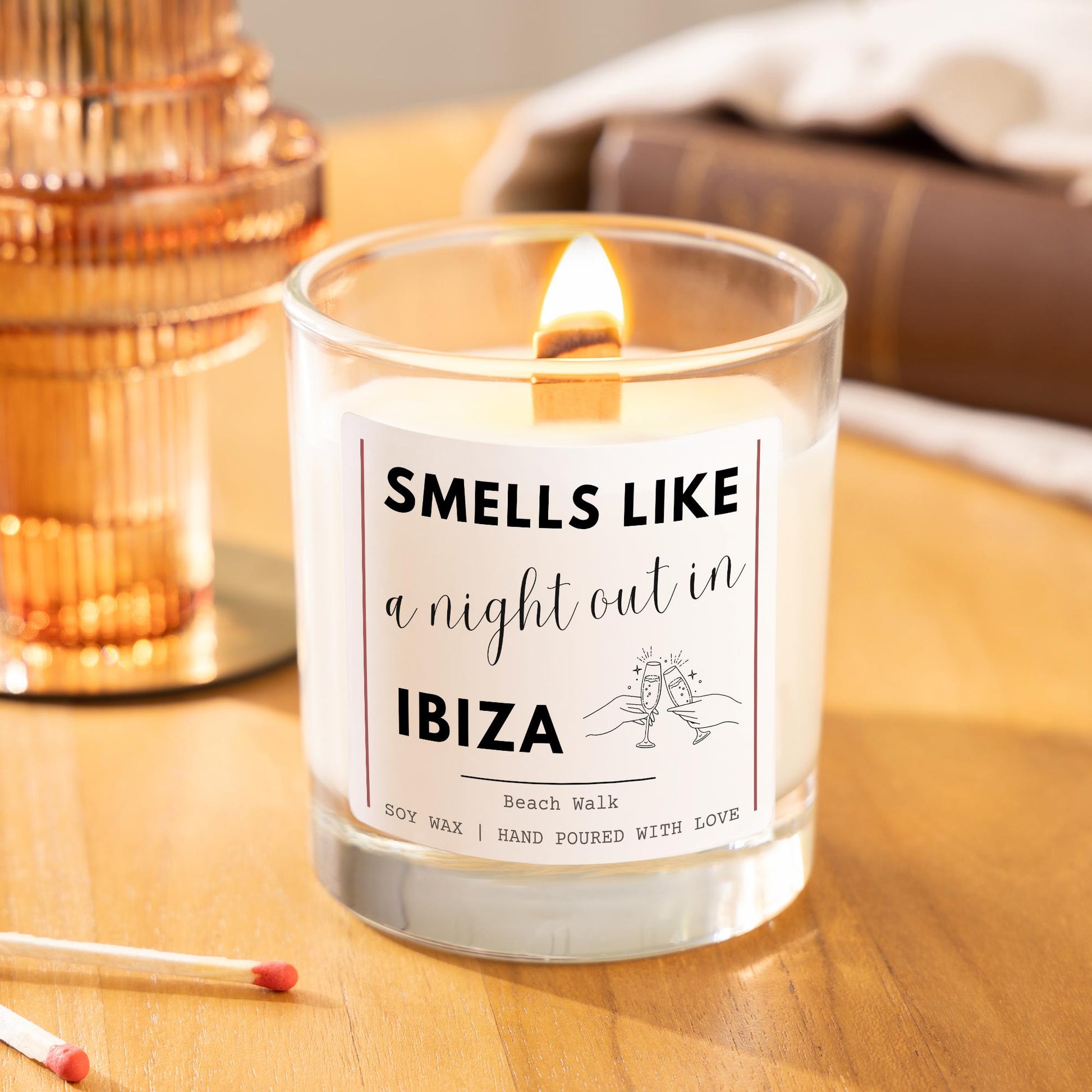 Smells Like A Night Out In Ibiza, Benidorm, Spain Candle for Friend, Gift for Bestie, Sister Birthday Gifts, Christmas Secret Santa Gift