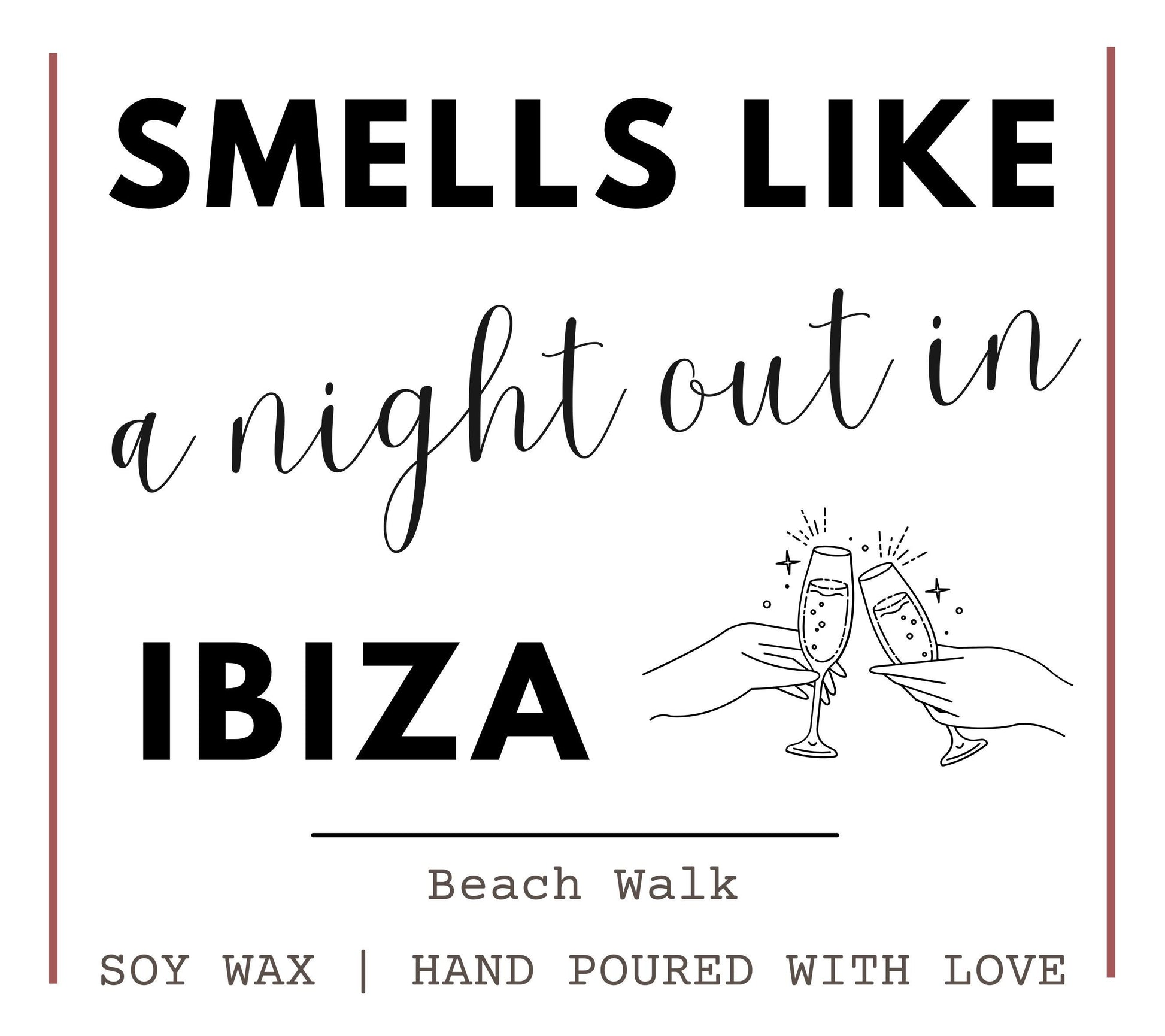 Smells Like A Night Out In Ibiza, Benidorm, Spain Candle for Friend, Gift for Bestie, Sister Birthday Gifts, Christmas Secret Santa Gift