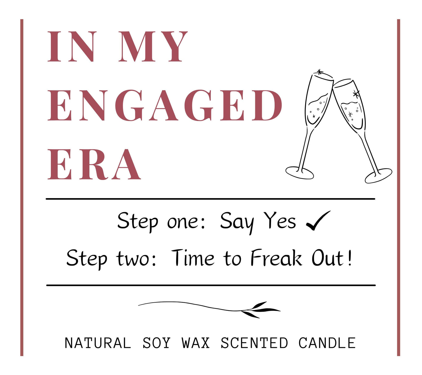 In My Engaged Era Personalised Engagement Present for Future Bride, Engagement Gift for Her, Funny Cute Engagement Scented Candle