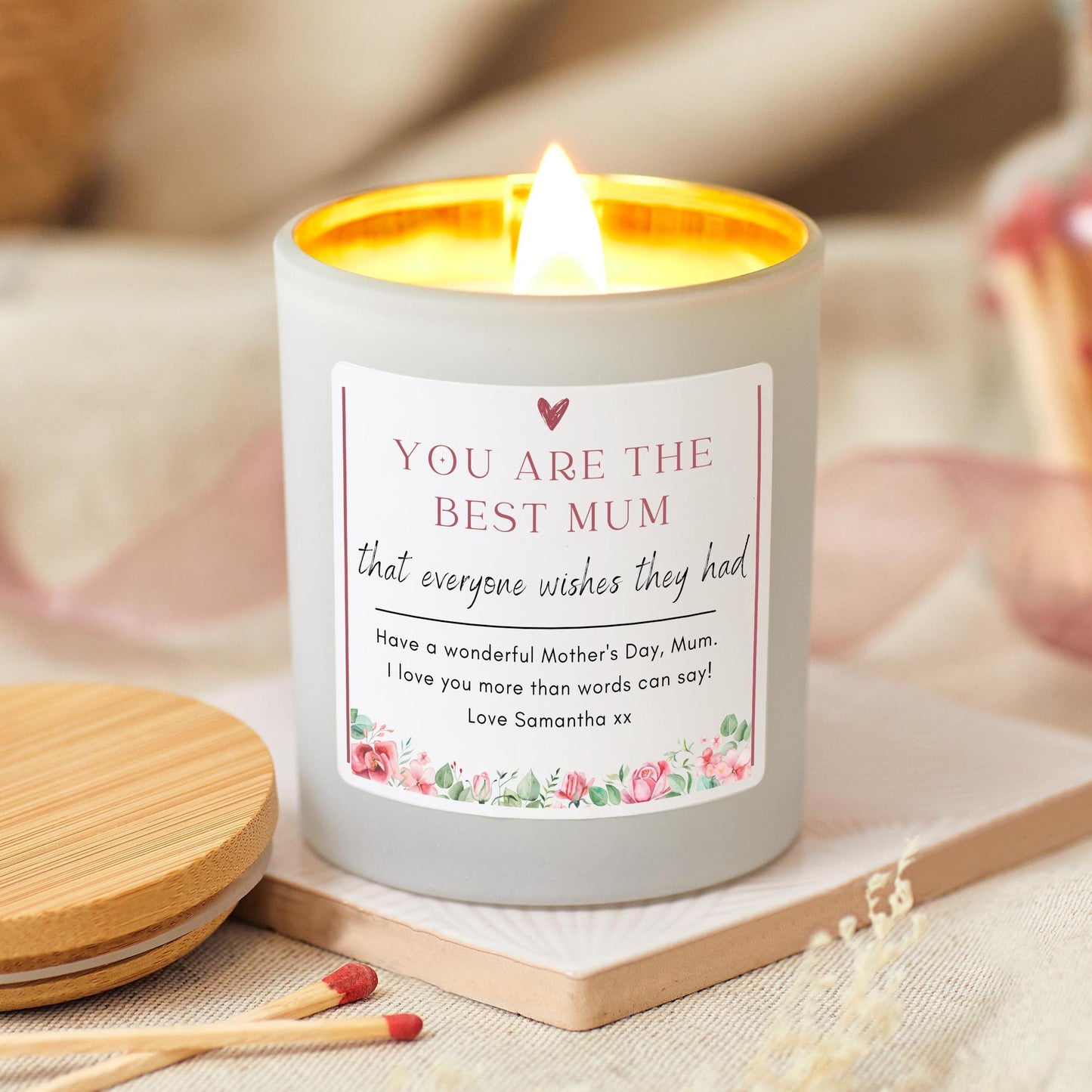 Mothers Day Personalised Candle Gift for Best Mum, Mothers Day Presents, Best Mum Everyone Wishes They Had Candle Gift For Her, New Mum Gift