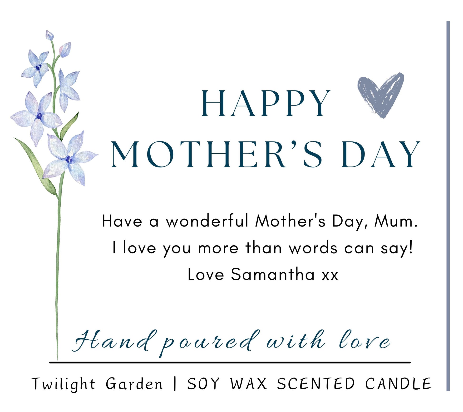 Mother’s Day Personalised Candle Gift for Best Mum, Mother’s Day Presents, Best Mum Candle Gift For Her, New Mum Gift, Gifts from Children, Gift Set with Matches