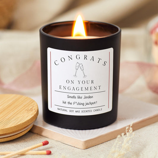 Personalised Funny Engagement Candle, Engagement Present, Custom Engagement Party, Funny Gifts, Bachelorette Party, Funny Candles