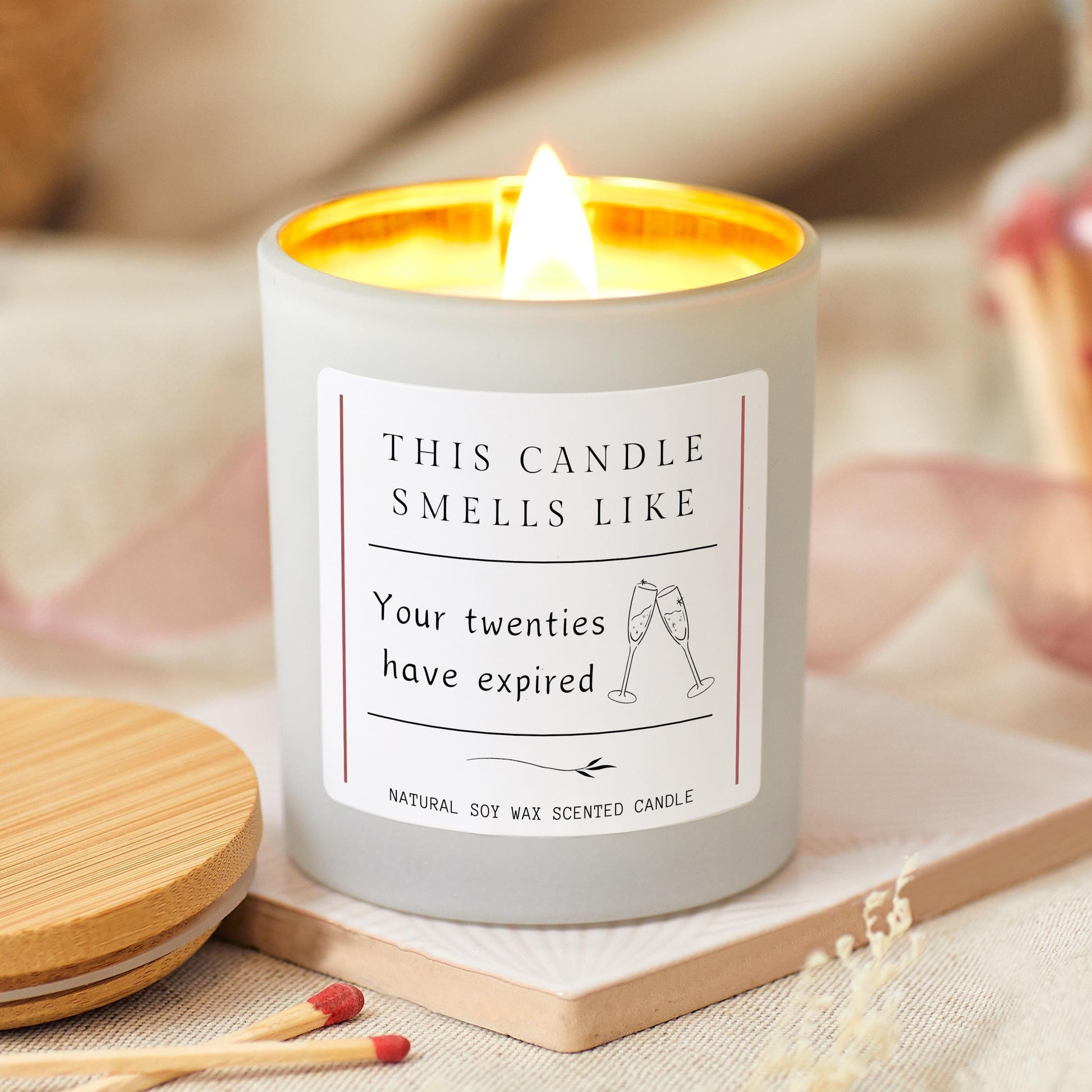30th Birthday Gifts for Women, Twenties Have Expired, Funny 30th Birthday Celenration Soy Wax Candle Gift for Best Friend, Unique 30th Gift
