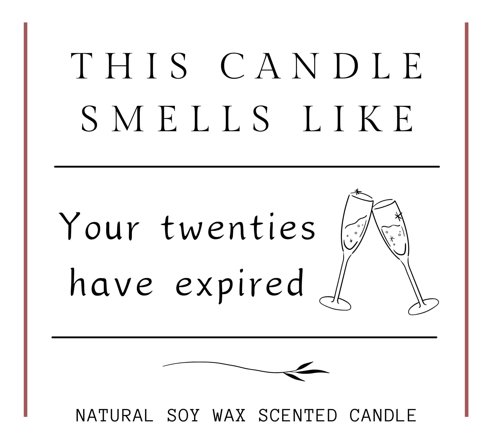 30th Birthday Gifts for Women, Twenties Have Expired, Funny 30th Birthday Celenration Soy Wax Candle Gift for Best Friend, Unique 30th Gift