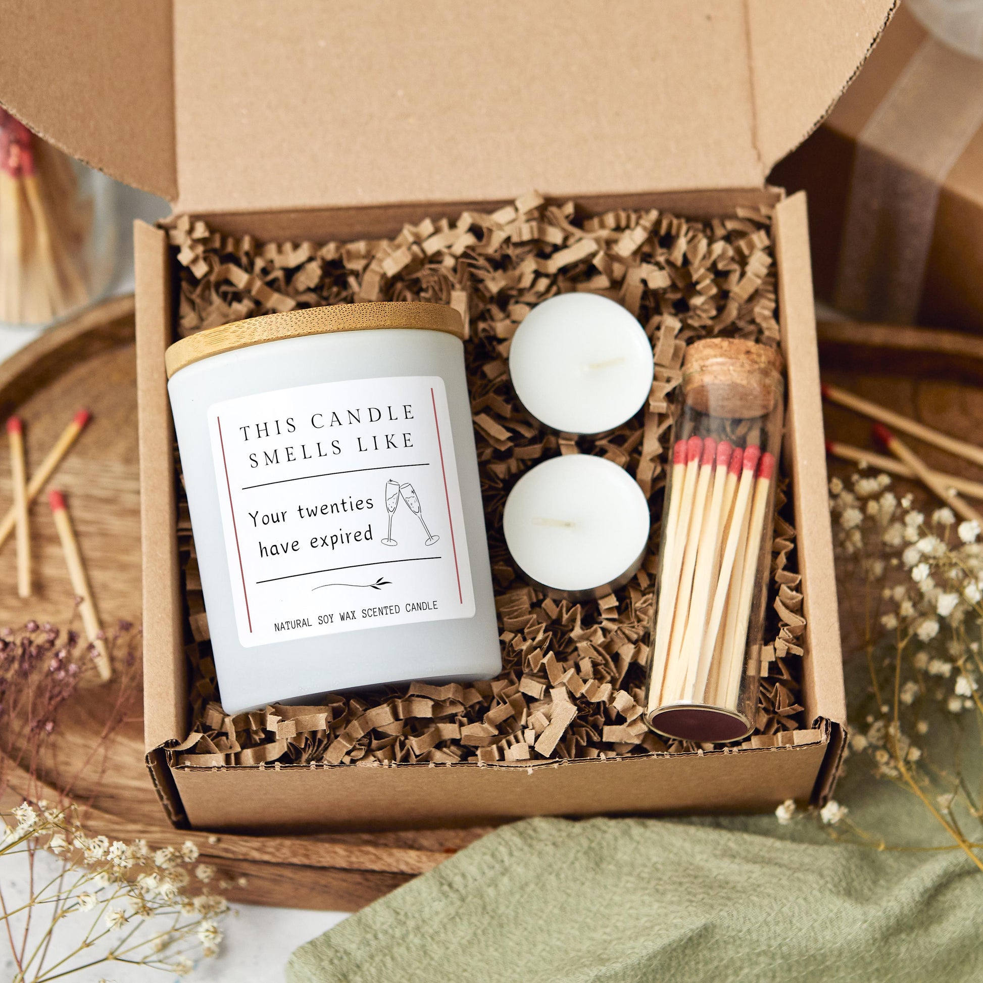 30th Birthday Gifts for Women, Twenties Have Expired, Funny 30th Birthday Celenration Soy Wax Candle Gift for Best Friend, Unique 30th Gift