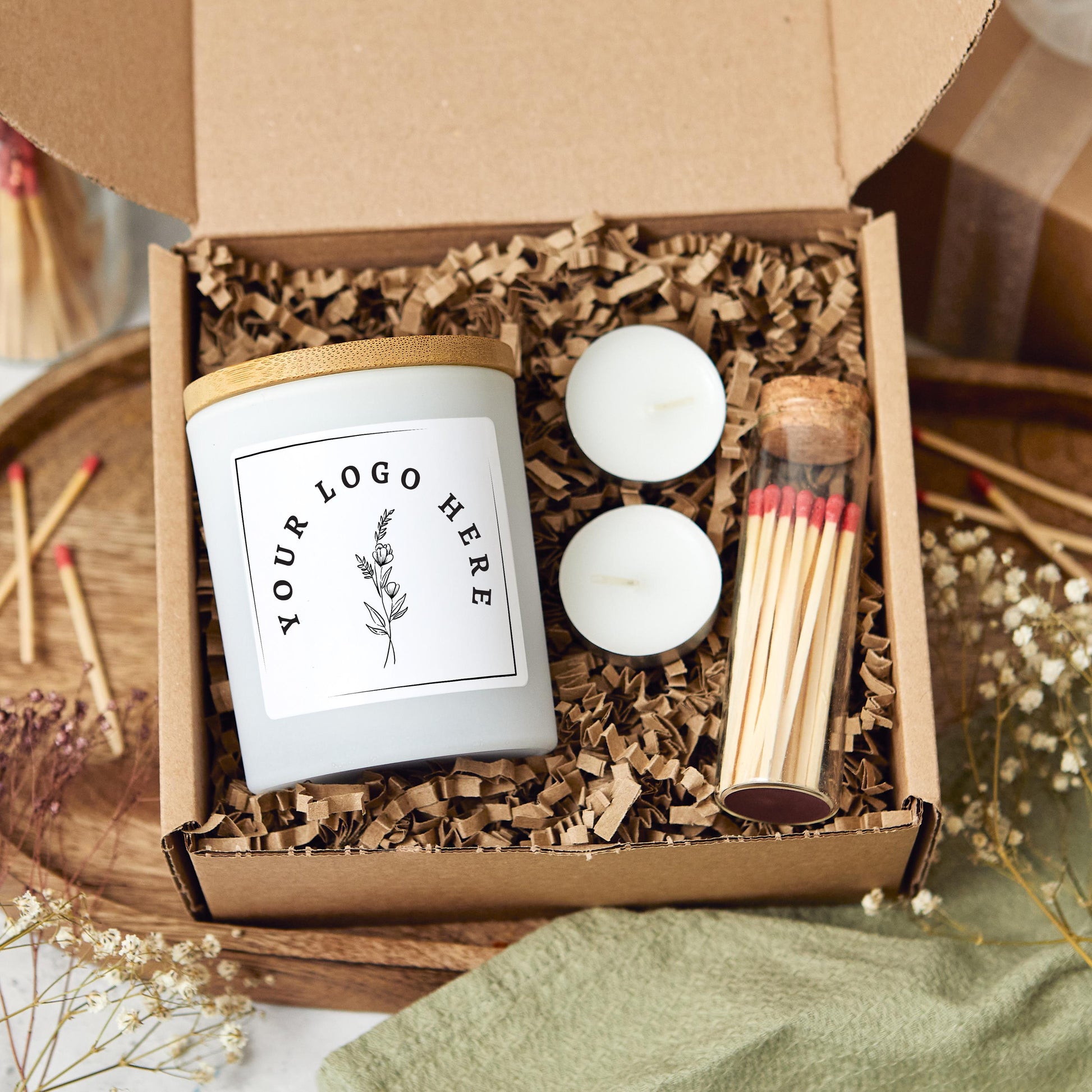 Bulk Logo Branded Candles, Custom Business Logo Gift, Personalised Candles for Corporate Events, Wholesale Business Branded Private Label