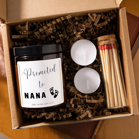 Promoted to Nana Funny Pregnancy Announcement, Personalised New Baby Gift, Pregnancy Reveal, New Baby Announcement, Gift Box for New Grandma