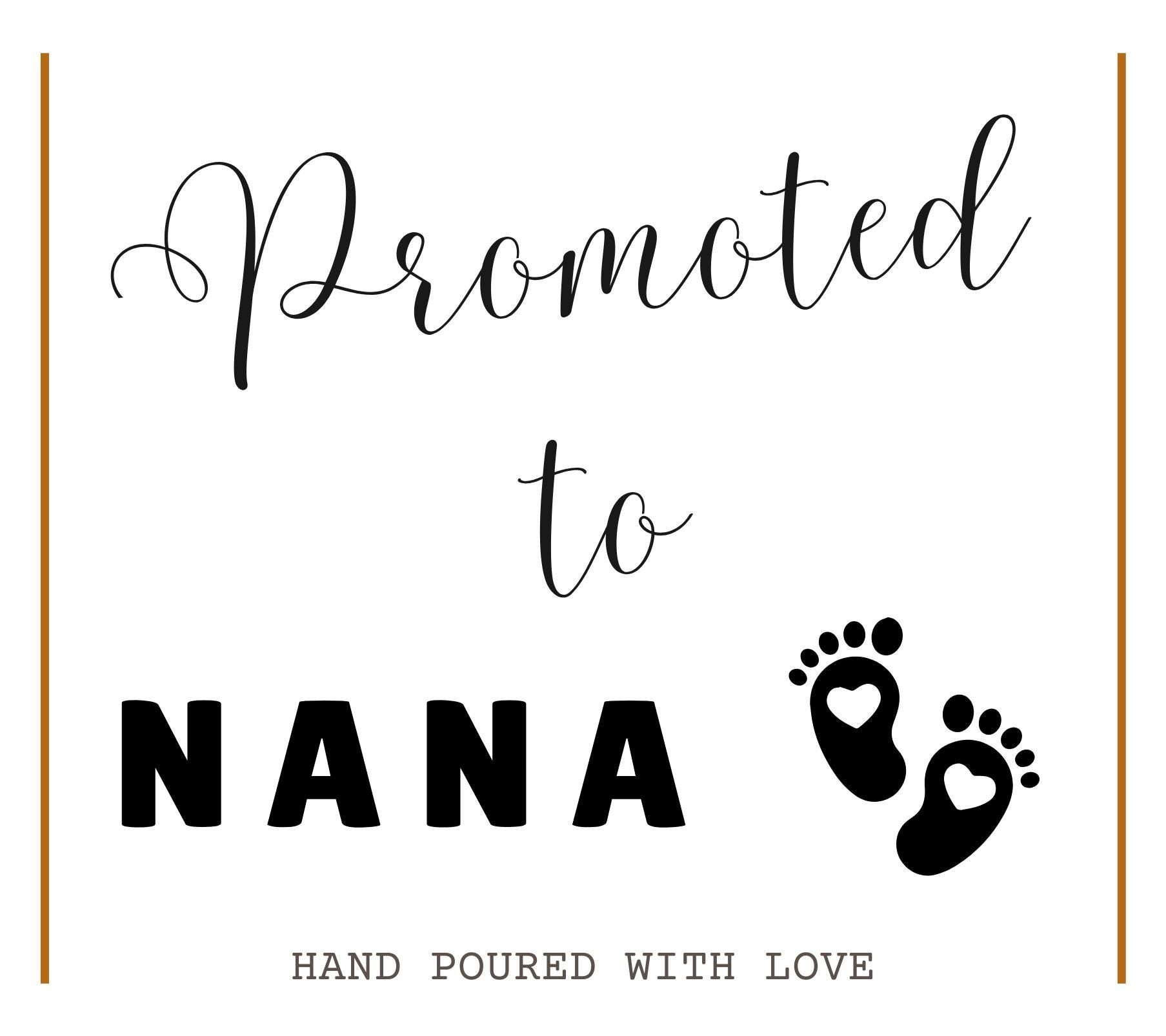 Promoted to Nana Funny Pregnancy Announcement, Personalised New Baby Gift, Pregnancy Reveal, New Baby Announcement, Gift Box for New Grandma