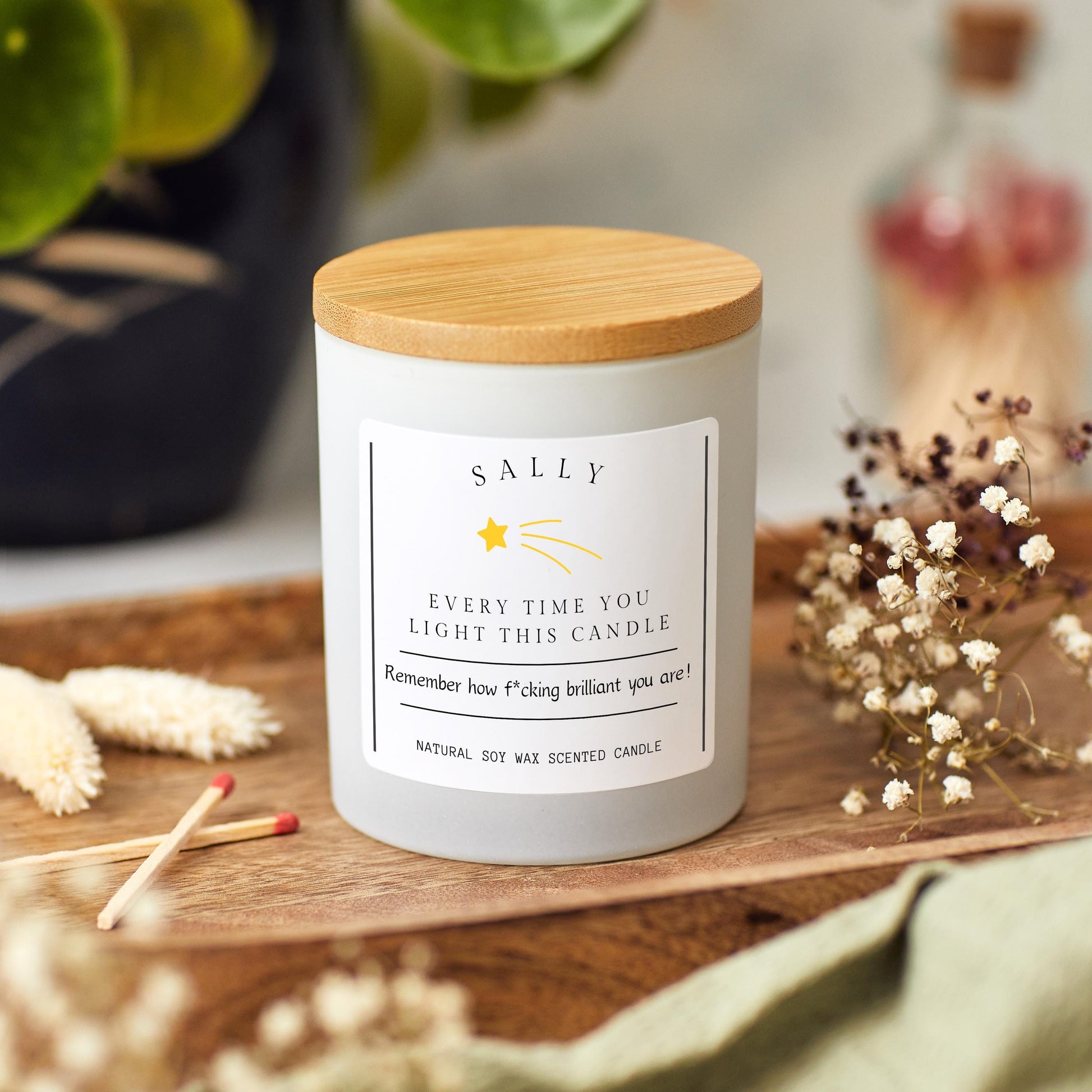 Remember How Brilliant You Are Personalised Candle, You’ve Got This, You’re Amazing, Proud of You, Well Done, Bestie Motivational Gift