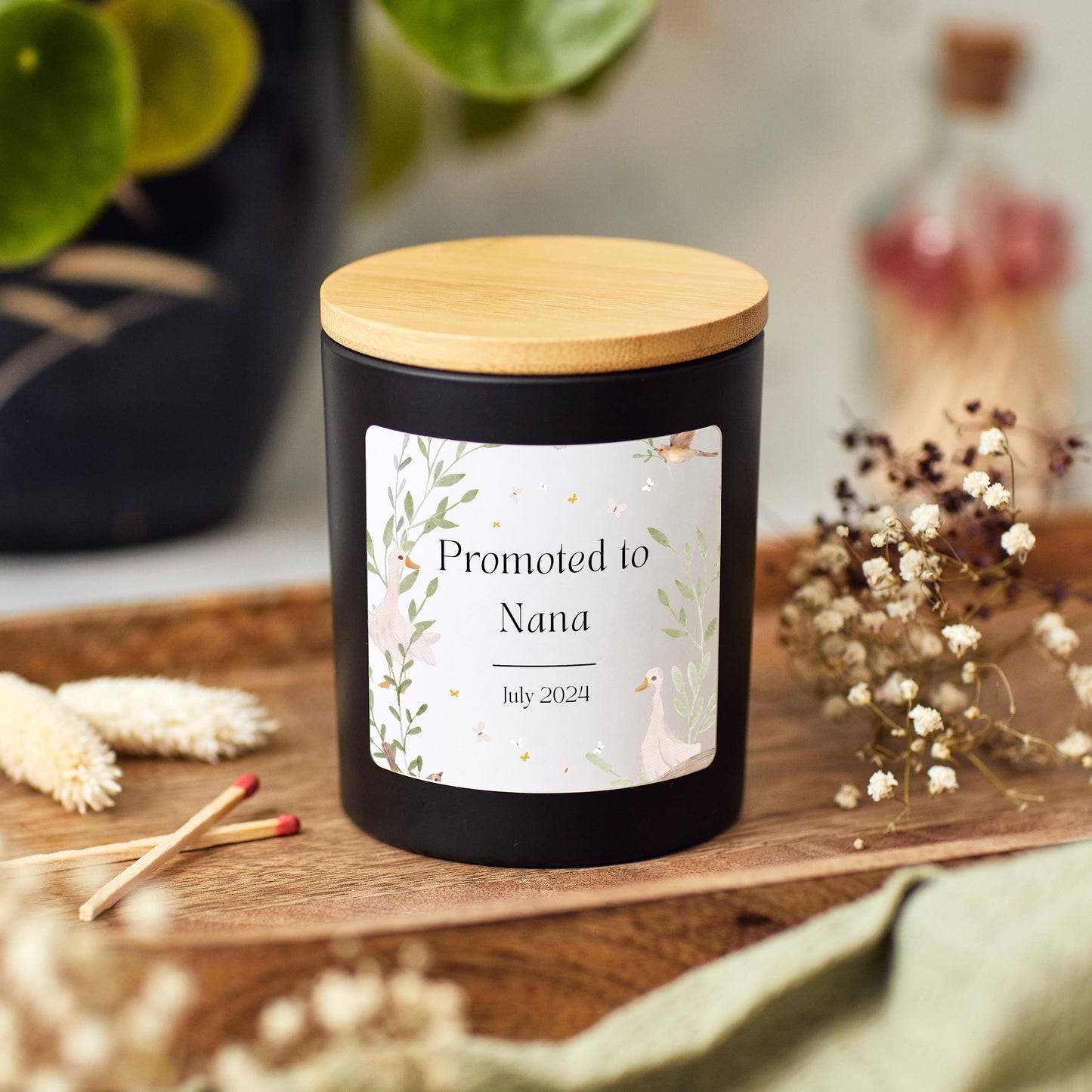 Promoted to Nana Pregnancy Announcement Candle Gift, Funny New Nanny Gift, Pregnancy Reveal, New Baby Announcement, Gift Box for New Grandma