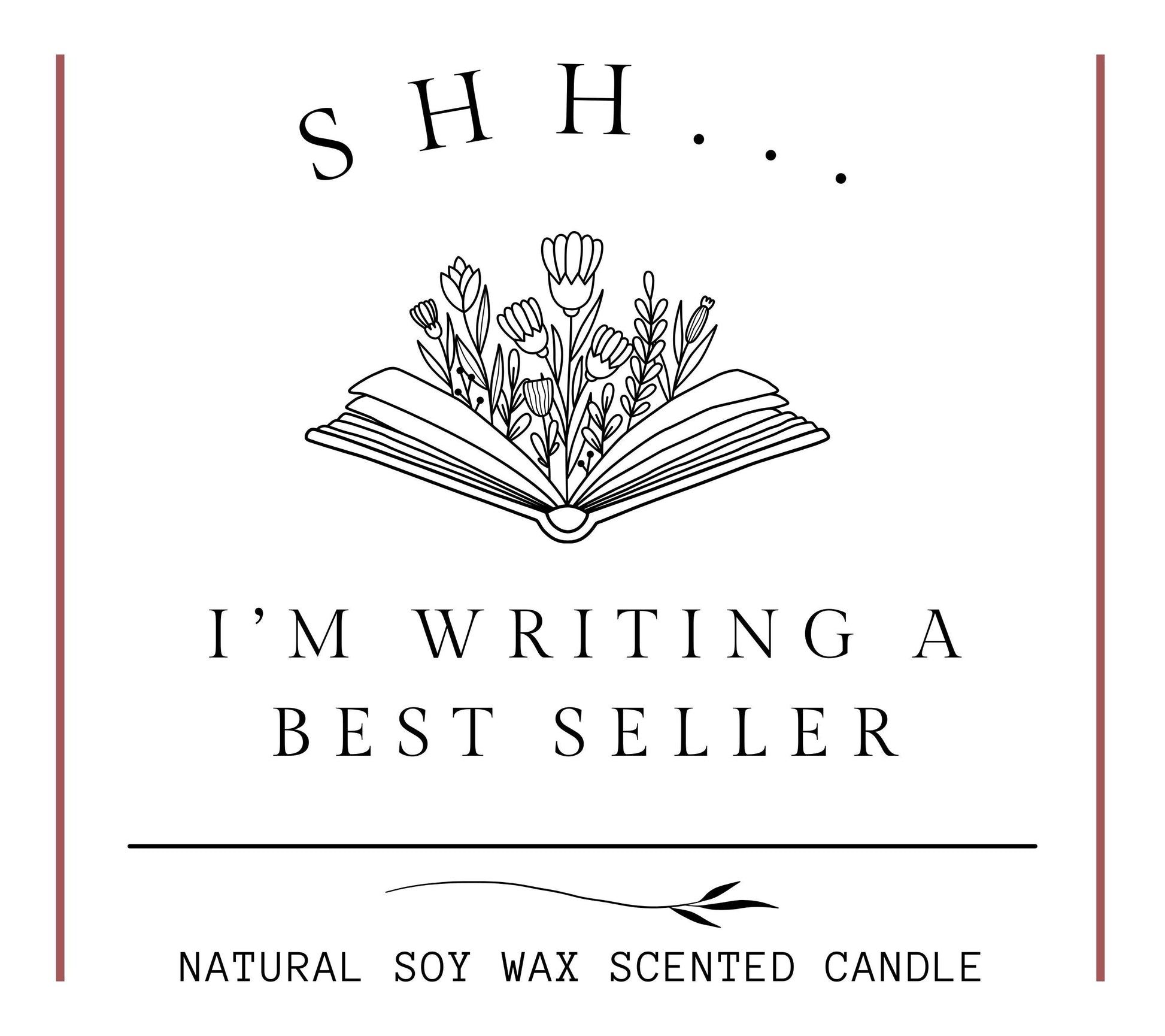 Writing a Bestseller Candle Gift For Writer, Unique Author Gift, Aspiring Author Writing Candle, New Writer Gift, New Book Release