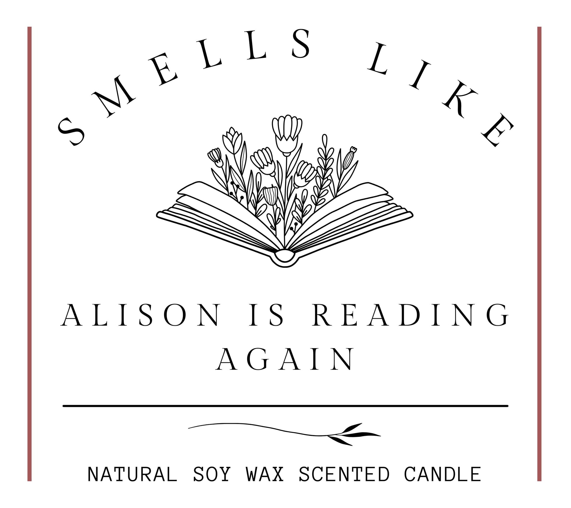 Smells Like She's Reading Again, Personalised Funny Bookish Candle, Book Lover Gift for Her, Reader Bookworm Gift, Smut Gifts for Readers