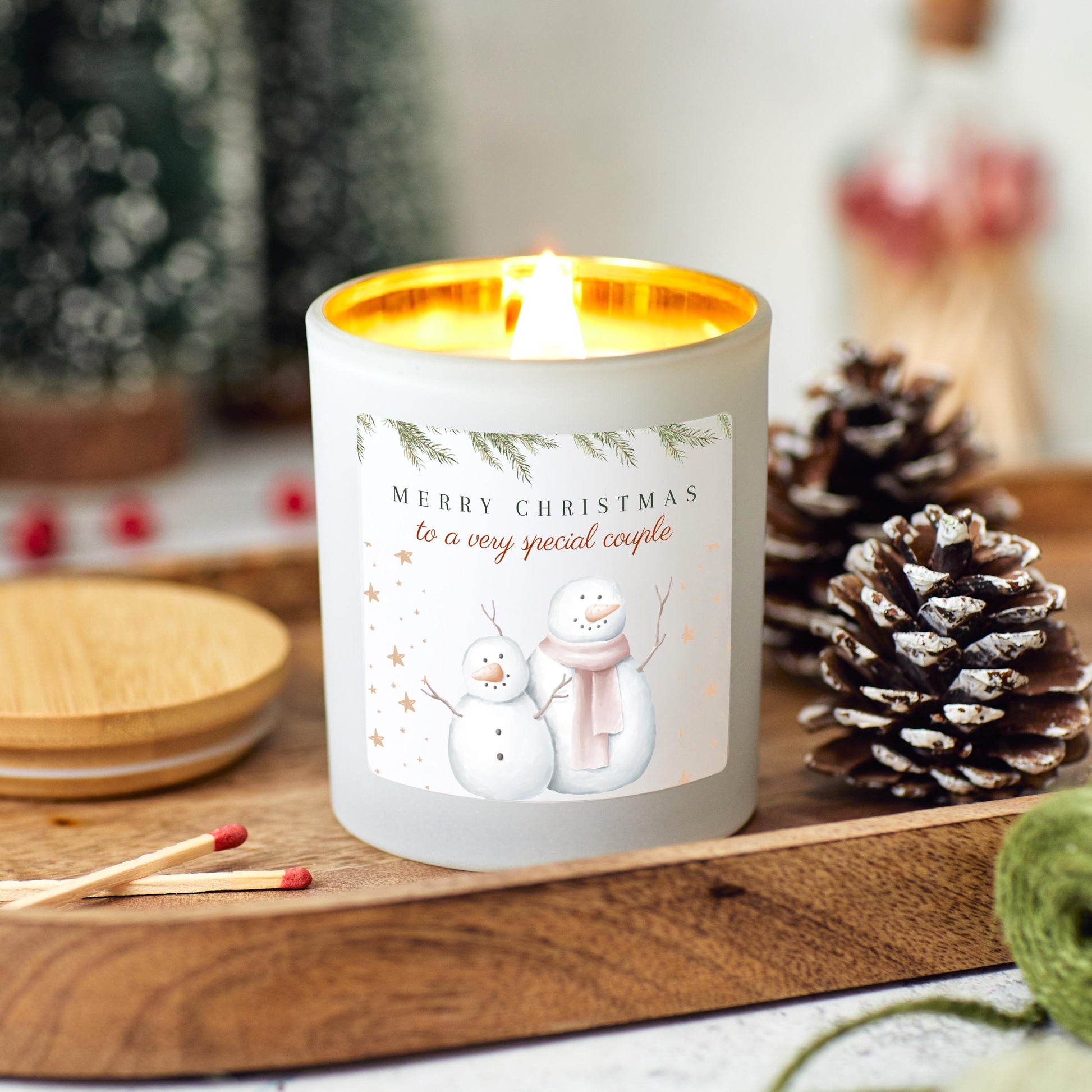 Christmas Candle Gift for Couple, Candle for a Special Couple, Christmas Hamper for Couples, Romantic Christmas Eve Present for Him and Her