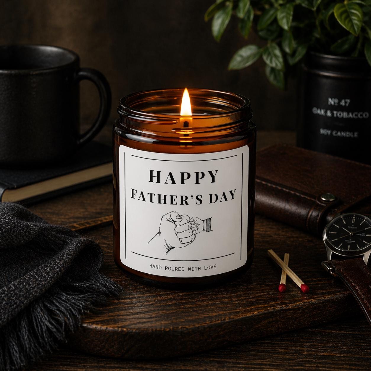 Father’s Day Soy Wax Candle Gift for Dad from Son – First Fathers Day Present