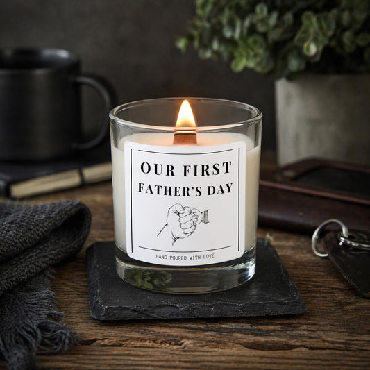 First Father’s Day Gift Candle, New Dad Gift from Baby, Personalised Dad Candle, Father and Son Gift, Meaningful Gift for Dad UK