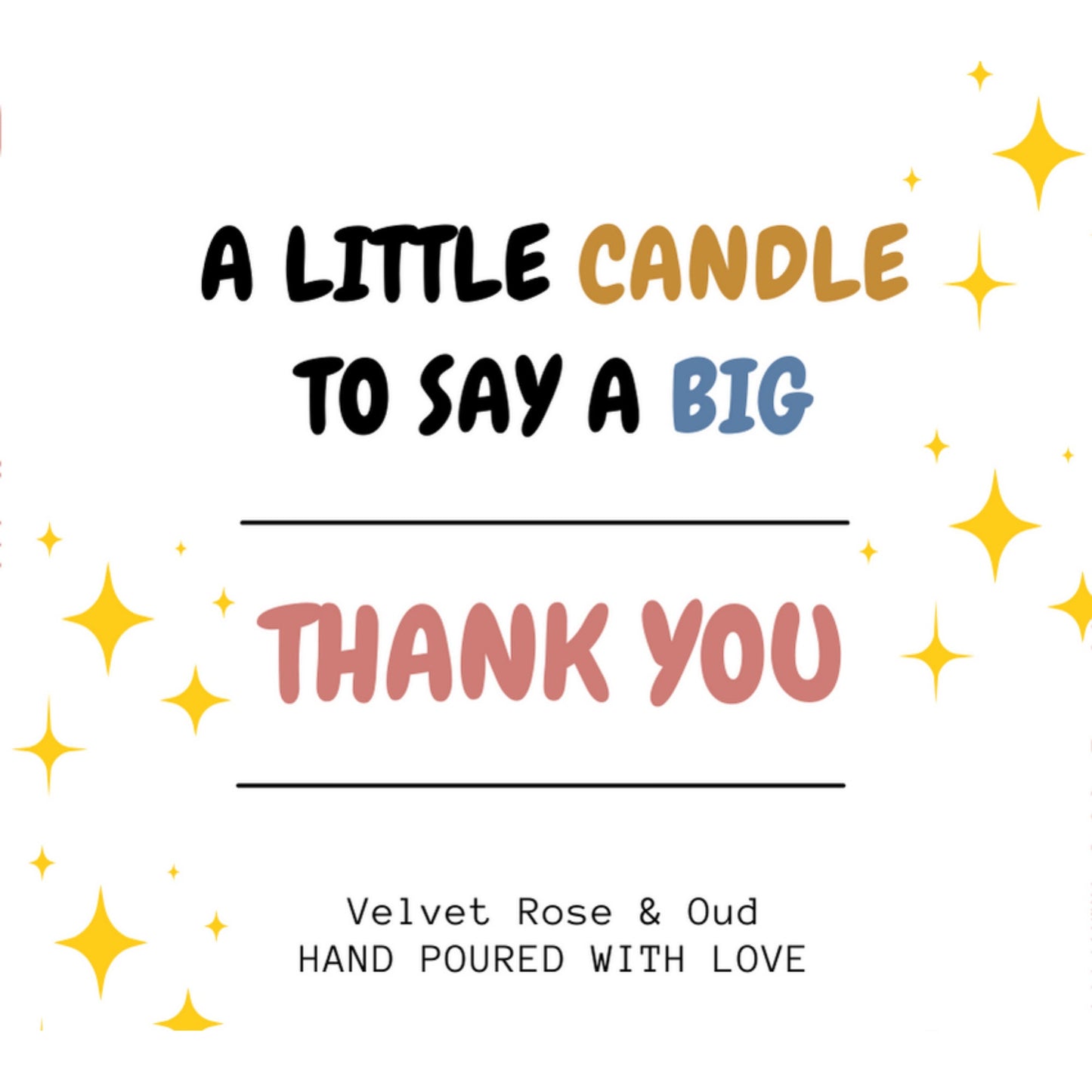 Thank you Candle | Gift Candle(Soy Wax Vegan Candle) Appreciation Candle, Thank You Gift, Thanks Giving Gift, Scented Candles, Big thank you