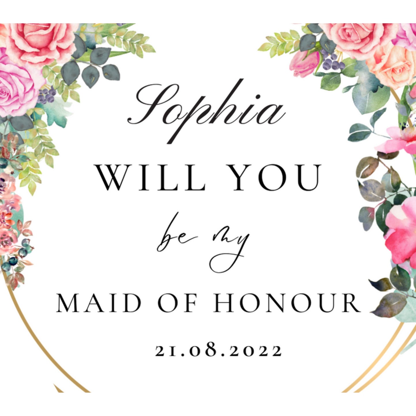 maid of honour proposal candle