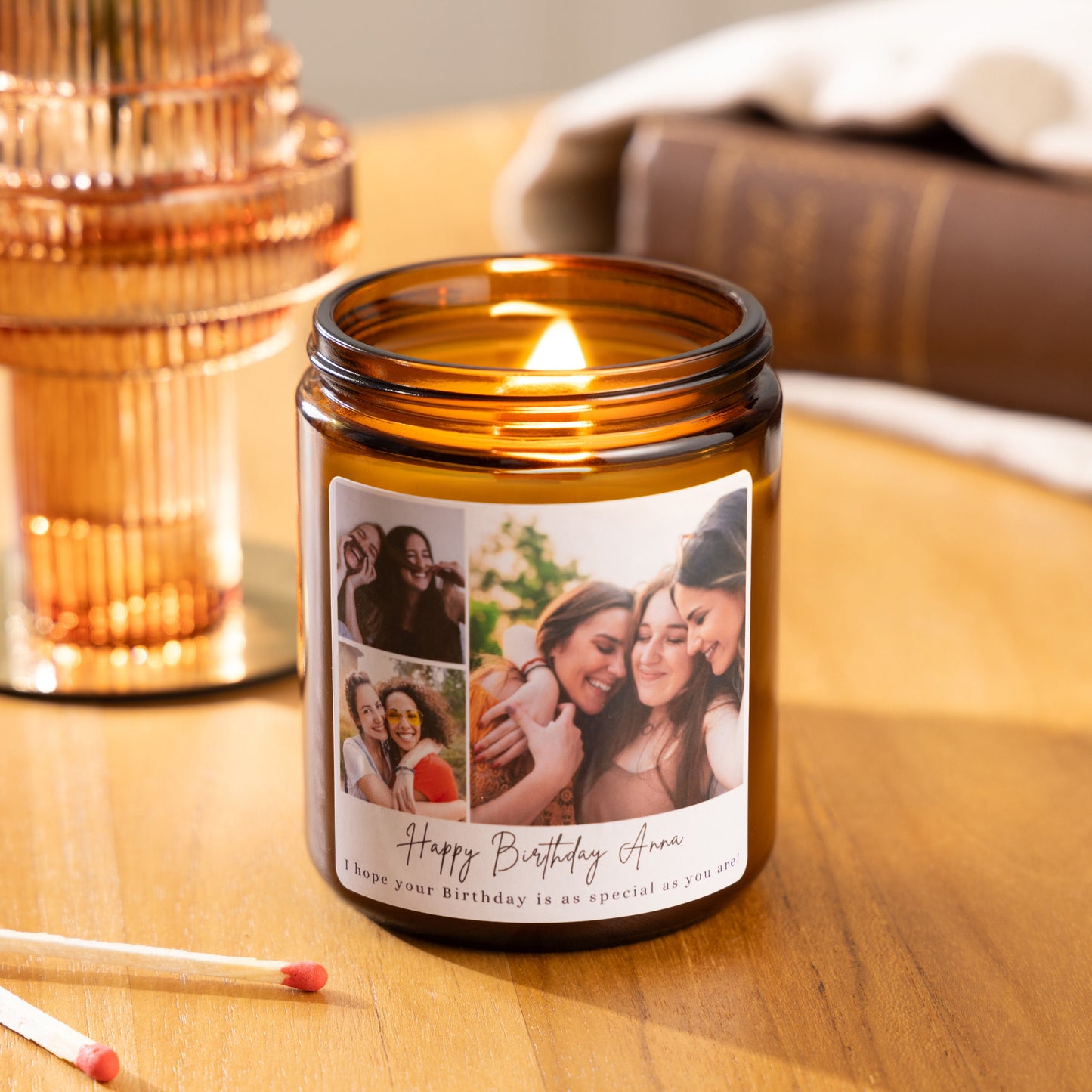 Photo candle for any occasion, birthday candle, personalised candle, scented candle made with soy wax