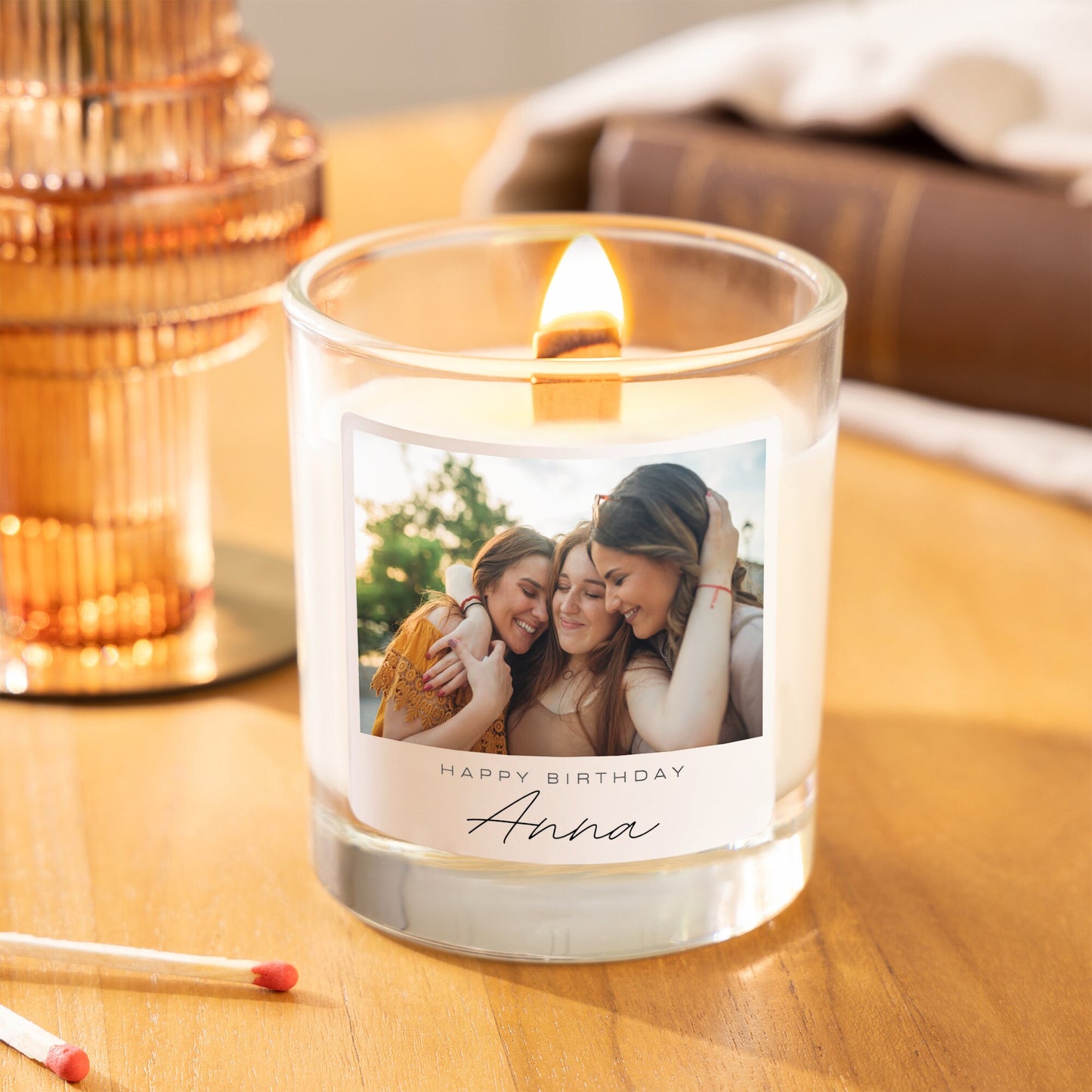 Photo Candle, Personalised Candle with photos, photo candle gift for ANY occasion, birthday photo gift, personalised picture candle