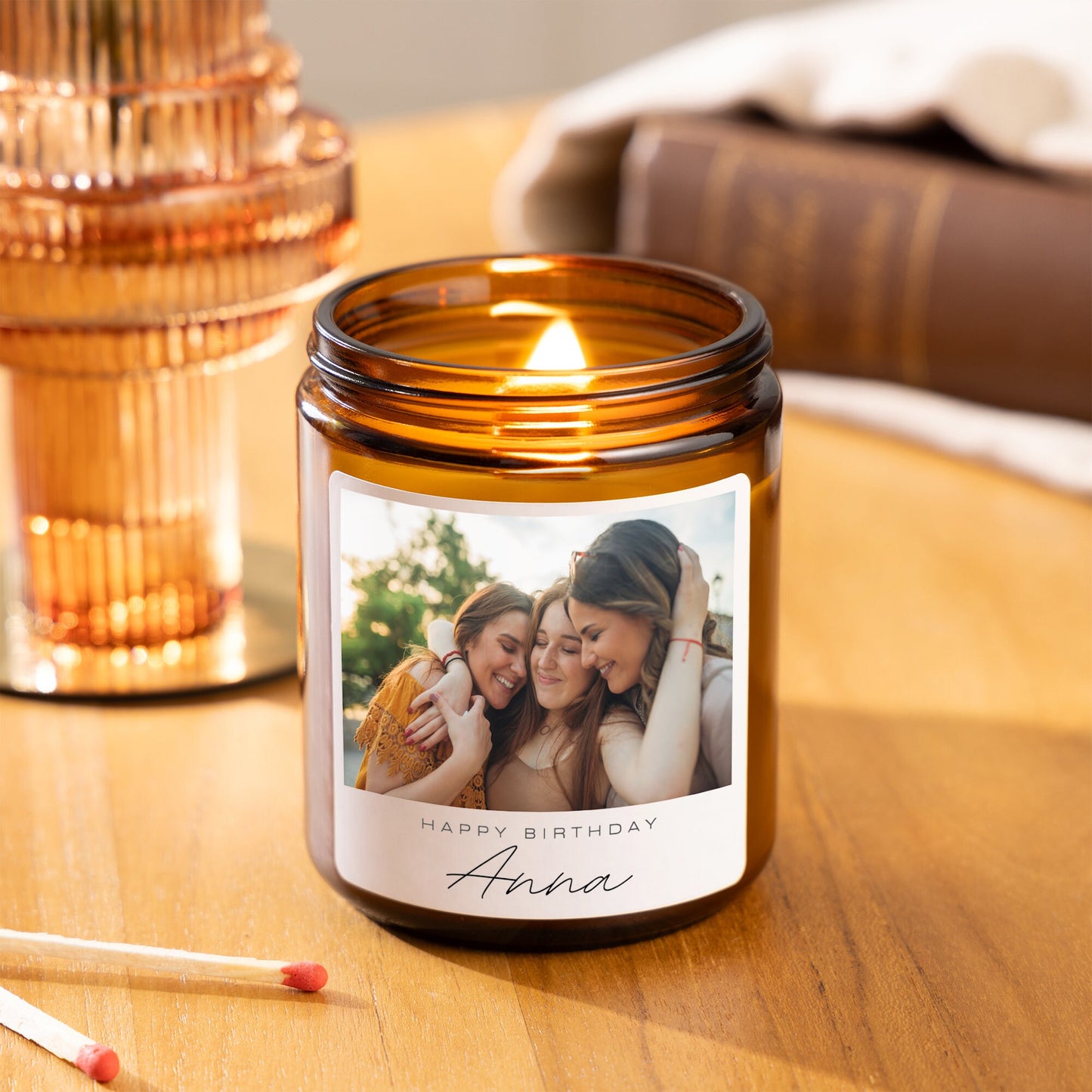 Photo Candle, Personalised Candle with photos, photo candle gift for ANY occasion, birthday photo gift, personalised picture candle