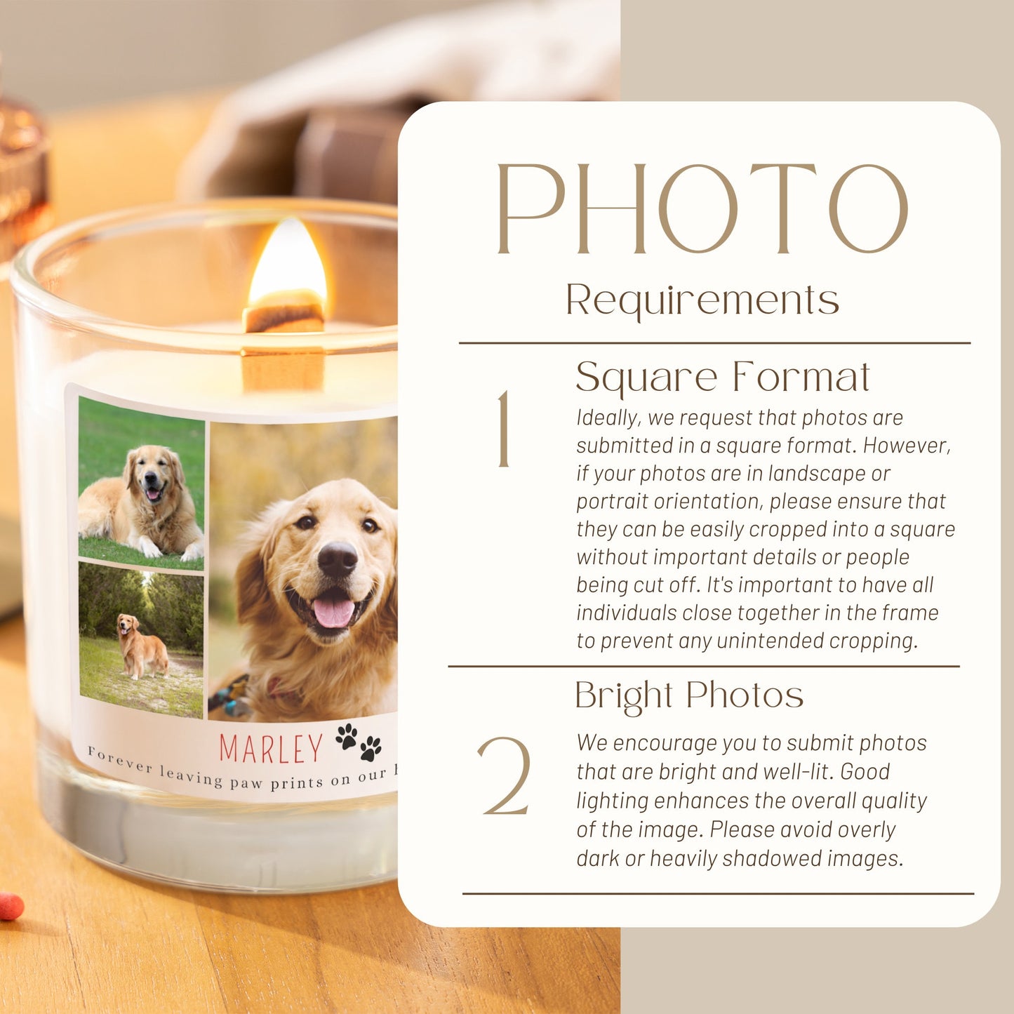 Photo Candle Pet Loss Cat Memorial Gift, Dog Memorial Personalised Candle Gift, Pet Memorial Candle Gift Set